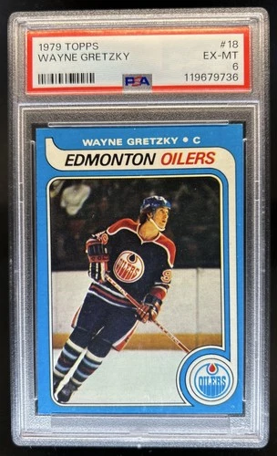 1979-80 Topps Wayne Gretzky Rookie UER RC #18 Oilers PSA 6