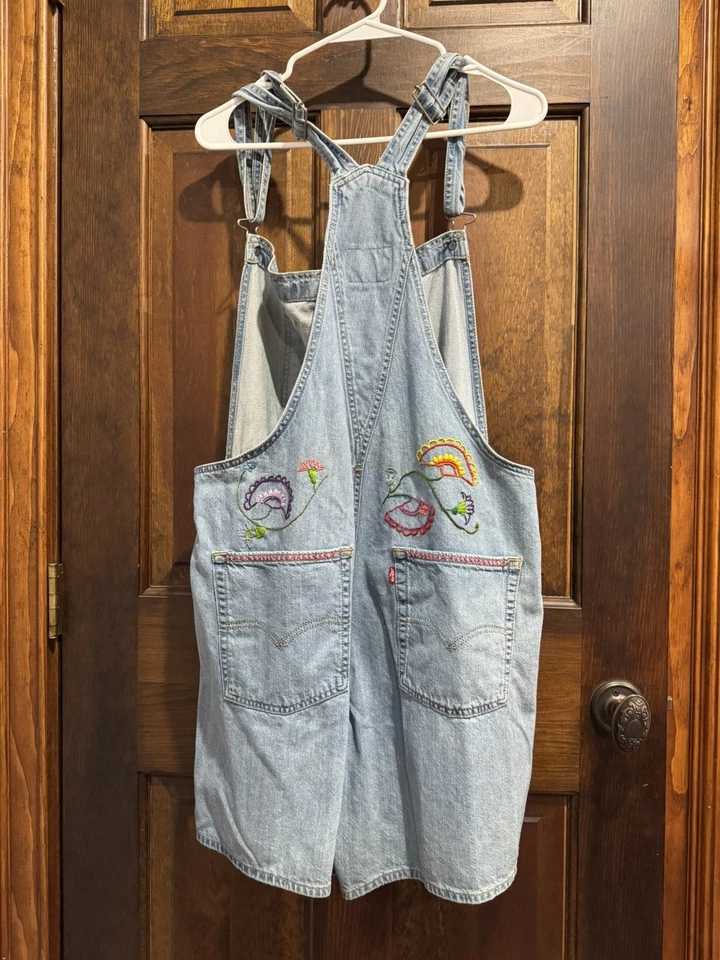 Mono corto vaquero de punto de cadena vintage de Levi’s para mujer azul XL Foto 2 de 4