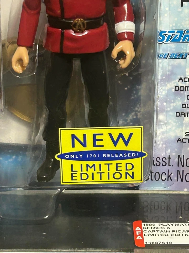 Playmates Star Trek TNG Tapiz Capitán Jean Luc Picard 1995 Limitado AFA 80 Foto 3 de 4