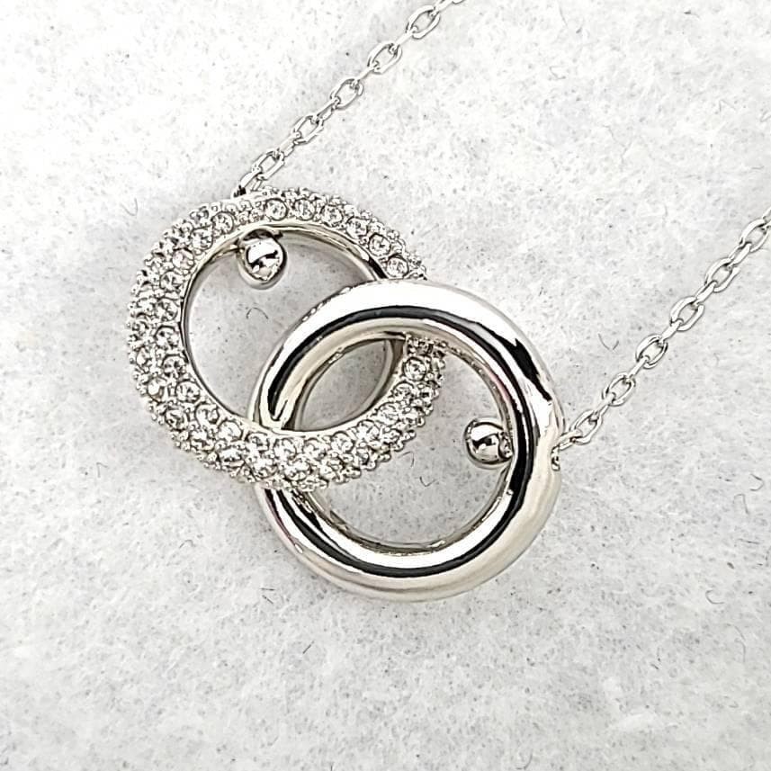 Swarovski Necklace Dextera Interlocking Loop 38cm… - image 4