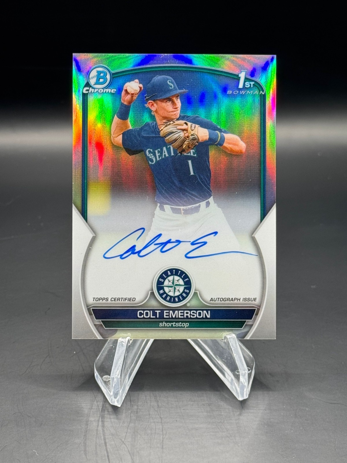 2023 Bowman Draft Chrome 1st Refractor AUTO /499 Colt Emerson #CDA-CE