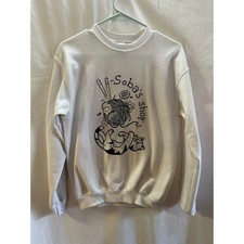 Cat Ramen Graphic Sweatshirt   Cozy Kawaii   XL Fits like M/L 