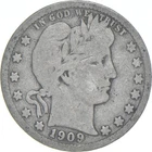 1909-D Barber Quarter Average Circ *7372
