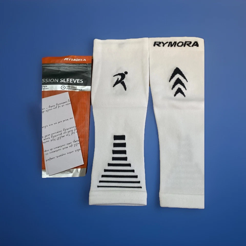 Rumors Calf Compression Sleeves Unisex White Size Medium New - Image 4 of 4