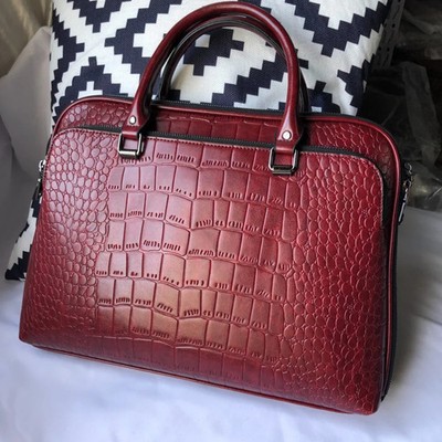 Damen Leder Laptop Arbeitstasche passt 14  | Büro Business Schulter Handtasche
