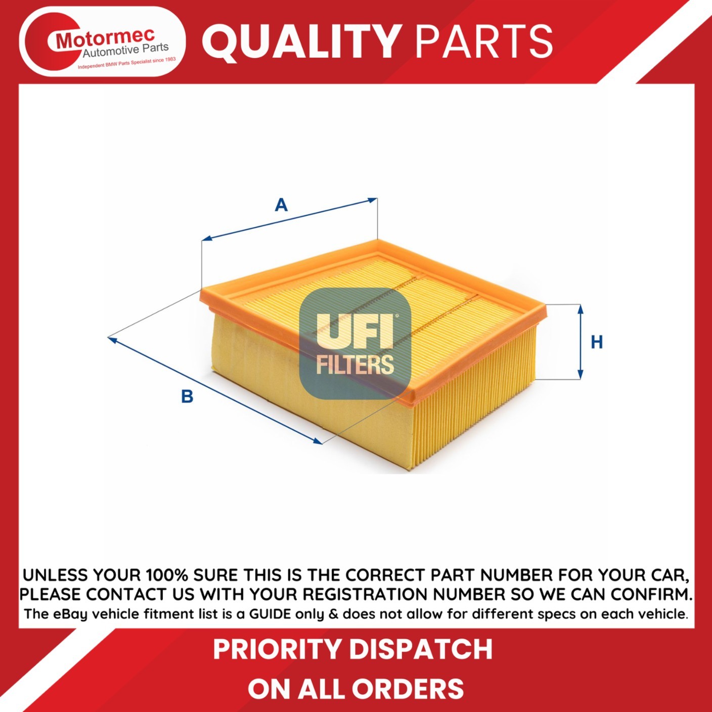 AIR FILTER 30.A52.00 FOR FORD TRANSIT/CUSTOM/V362/Van/Bus/COURIER/B460/Box/MPV - Image 3