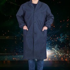 Mens Laboratory Coat Long Sleeve Work Coat for Workshop Working Construction