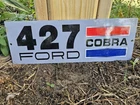 VINTAGE FORD COBRA 427 MOTOR CO. DEALERSHIP PORCELAIN SIGN 15" X 5"