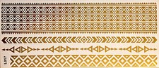 Flash Temporary Adhesive Tattoo Gold 4 Pieces Bracelet Neck Chain Foot Body L17