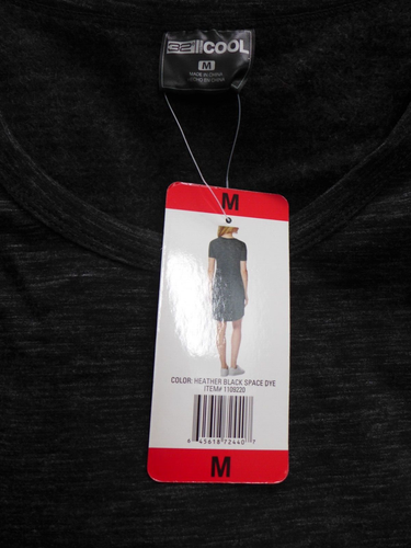 32 Degrees Cool Heather Black Space Dye Jersey Dress Pockets M NWT - Picture 3 of 4