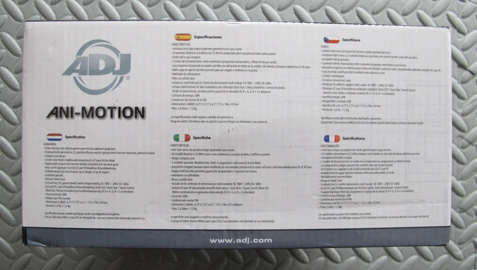 ADJ Ani-Motion Mini Dual Color Laser ANI527 - Image 4 of 4