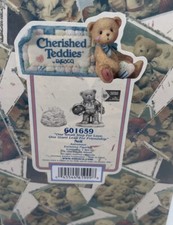 Cherished Teddies 1999 "Neil " Astronaut Exclusive Figurine  601659 W/Moon Rock