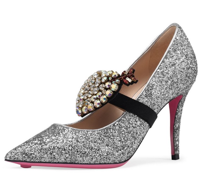 gucci rhinestone heels