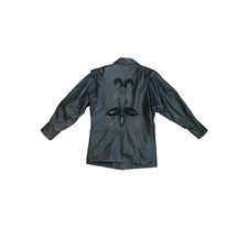 The Great Seal Of The States Of Oklahoma Vintage Detailed Leather Jacket