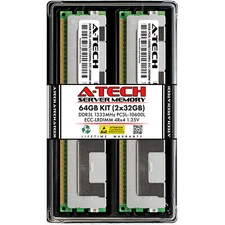 64GB 2x 32GB PC3L-10600L LRDIMM Supermicro 6027R-E1CR12L 6027TR-D70RF Memory RAM