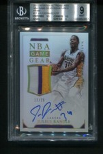 2015-16 National Treasures Julius Randle Game Gear Prime Patch Auto /25 BGS 9