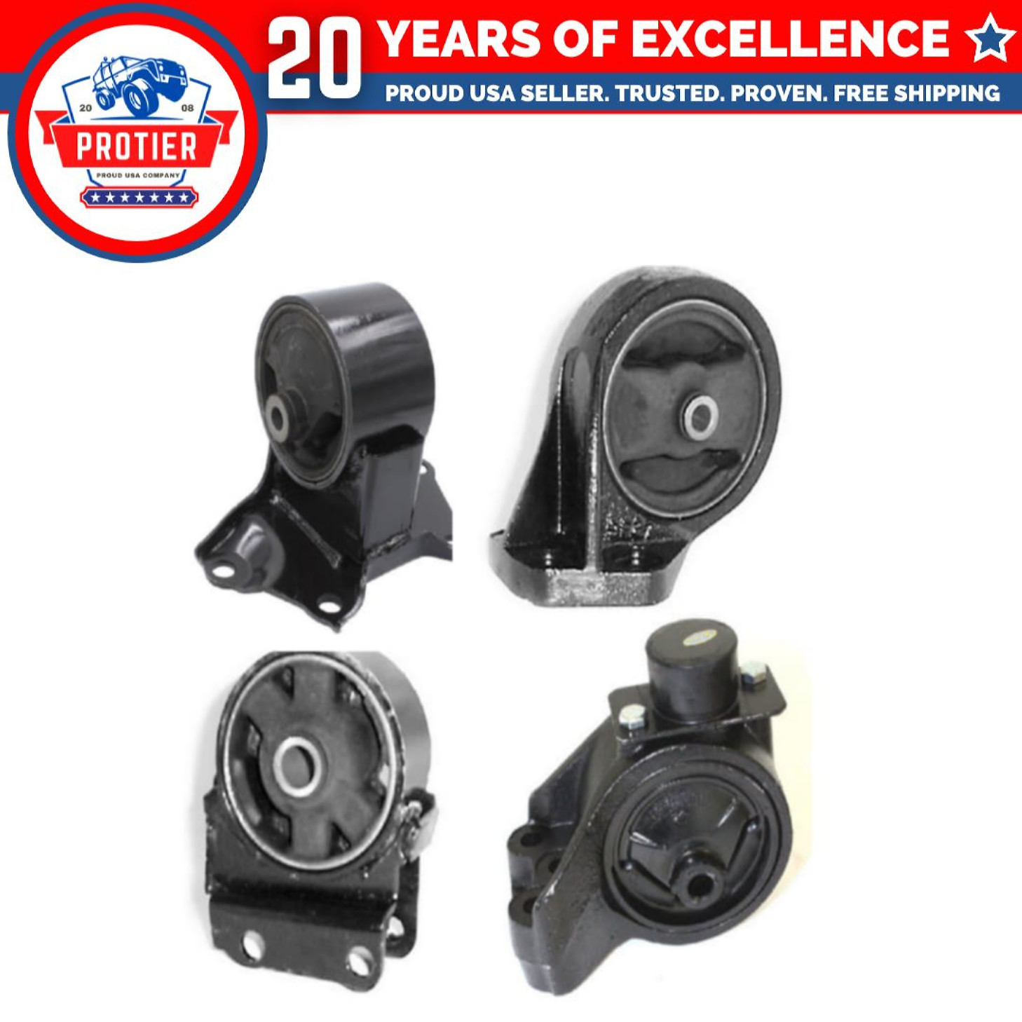 Engine Motor & Trans. Mount Set for 2002-2004 Hyundai Sonata 2.4L Auto
