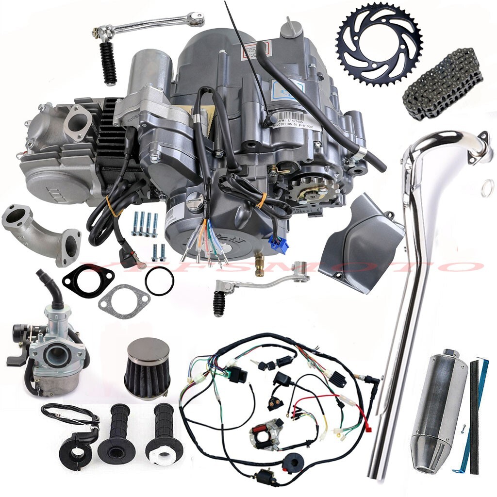 Lifan 125cc Engine Motor Full Kit Carburetor for CRF50 CRF70 Z50A