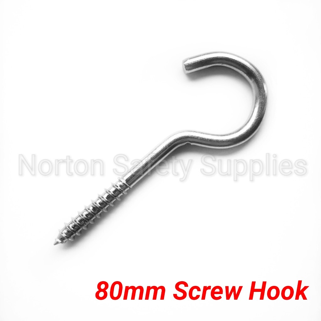 HEAVY DUTY Screw Hooks / Screw Eyes / Vine Eyes Choose Type and