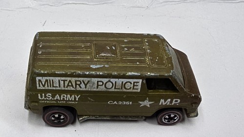 Vintage Hot Wheels Military Police Army Redline Super Van Hong Kong Diecast Car - Bild 6 von 7
