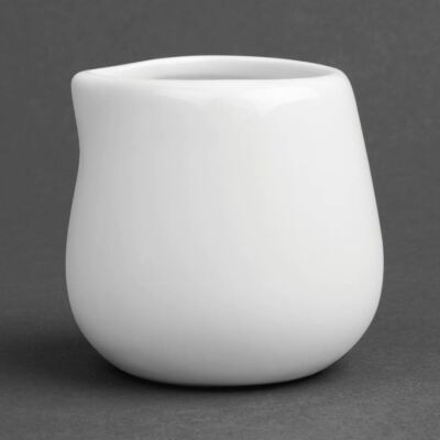Olympia Whiteware Sahne- und Milchkännchen in weiß - Porzellan - 85 ml 3 Oz - 12 Stück