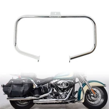 Chrome Front Engine Guard Crash Bar Fit For Harley Softail  FL Fat Boy 2000-2017