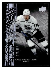Carl Grundstrom 2019 /299 R-GR  SN99  UD Black Obsidian Rookies Purple