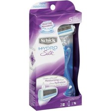 Schick Hydro Silk Women Razor Handle  2 Moisturizing Refills  1 Shower Hanger