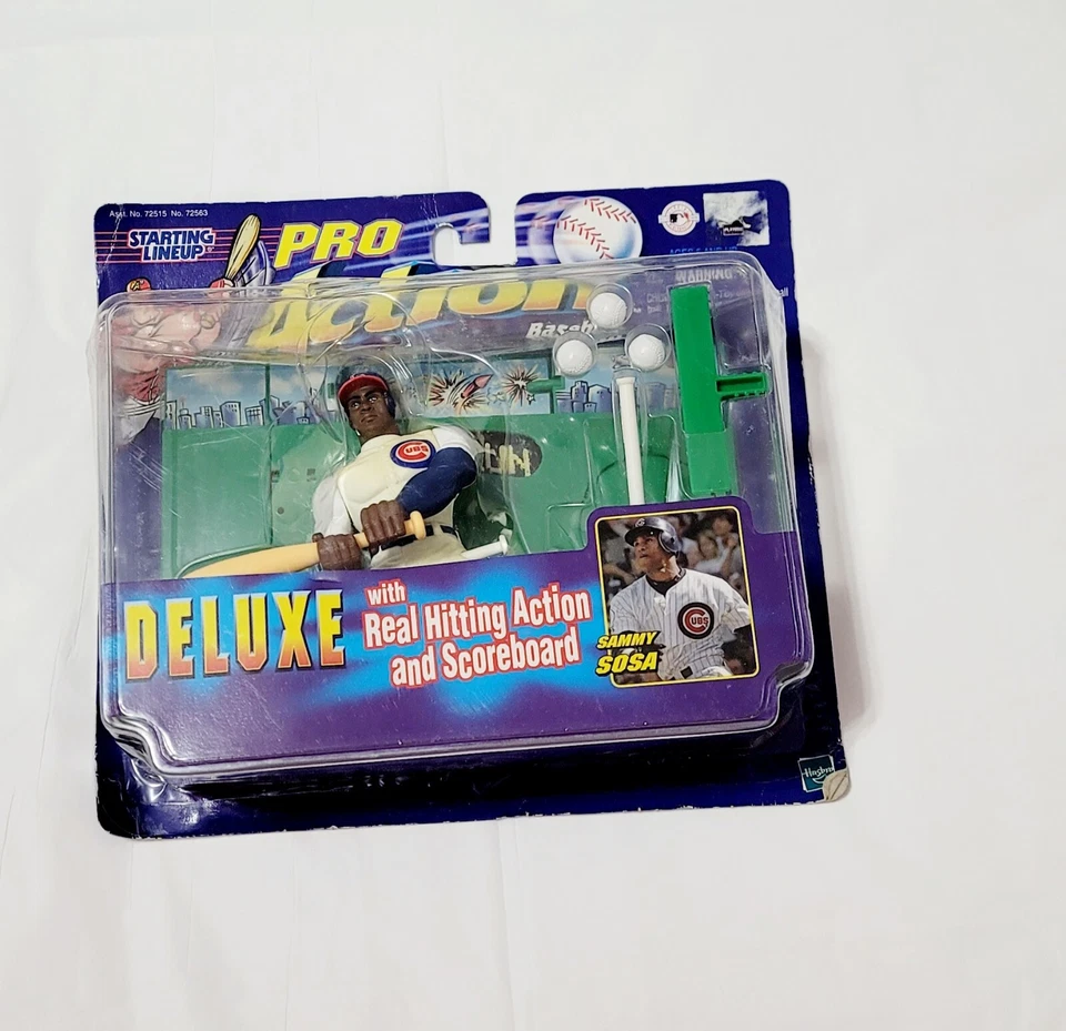 Hasbro Sammy Sosa Starting Lineup Pro Action Baseball Toy Real Hitting Action  - Image 2 of 4