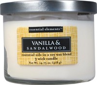 Candle-lite Essential Elements 14-3/4-ounce 3 Wick Candle With Soy Wax, Vanilla on sale Candle-lite Essential Elements 14-3/4-ounce 3 Wick Candle With Soy Wax, Vanilla on sale