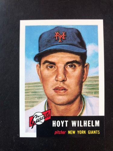 1991 TOPPS - 1953 TOPPS ARCHIVES - # 151 HOYT WILHELM - GIANTS - REPRINT
