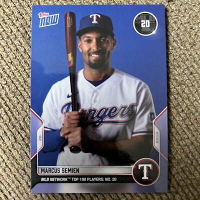 Marcus Semien Texas Rangers 2022 Topps Now Top 100 MLB Network #T-20