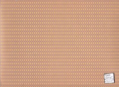 Brodnax Prints Creme De Cacao 1VT331 Victorian wallpaper dollhouse 1/12 scale