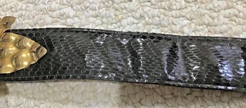 Preowned Women’s LAUREN LTD Fancy Genuine Reptile Belt (REDUCED) - Picture 2 of 2