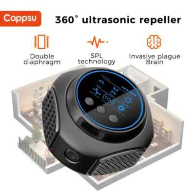 Upgraded Ultrasonic Pest Repeller Indoor Repellent For Roach Rodent Mouse Mice