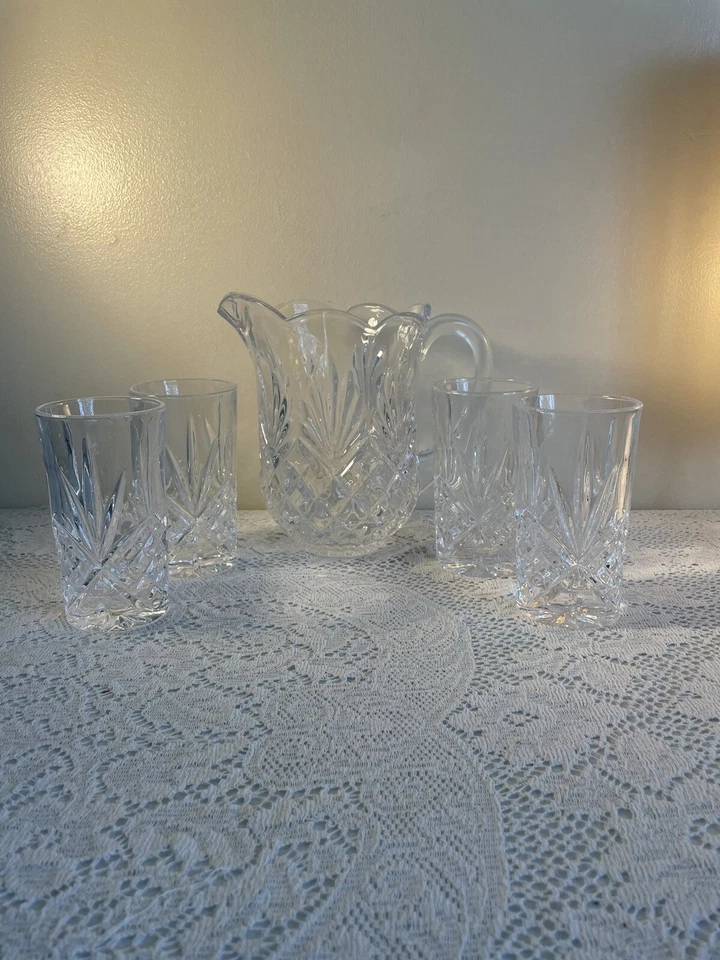 Jarra de cristal Dublin by Godinger Highball corte piña elegancia diaria usada en excelente estado Foto 2 de 4