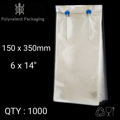 150mm x 350mm Snappy Bags, Heat Seal Bags, Jaw Sealer Bags