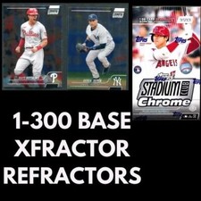 2022 Topps Stadium Club Chrome Base-XFRACTOR#1-300You Pick & Complete Your Set !