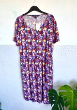 NEW ladies plus size 20 4xl Womens floral midi smock dress capsule winter warm