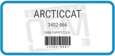 OEM ARCTIC CAT SHIM,TAPPET(T:3.0) - FITMENT IN DESCRIPTION - 3402-866