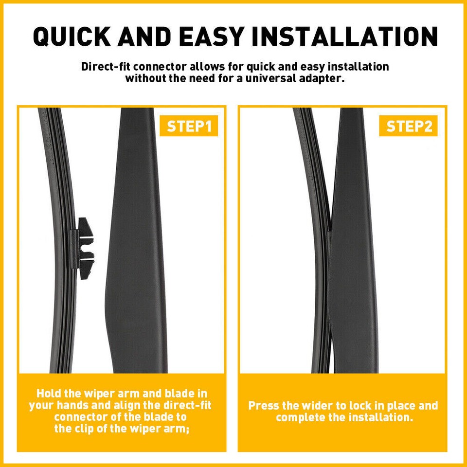 Rear Wiper Blade & Arm Assembly For Ford Escape 2013-2017 & Explorer 2011-2018 - Direct Replacement, 2-Piece Set