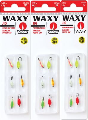 VMC WXJ Waxy Jig Kit 6 baits on one card You Pick Size & Qty