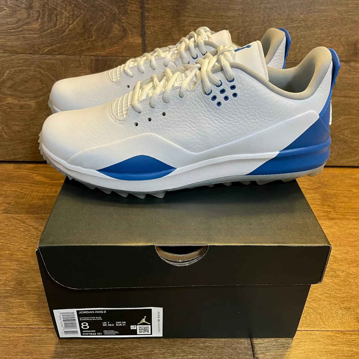 NEW Nike Air Jordan ADG3 Golf Shoes Military Blue White CW7242-101 Men's Size 8