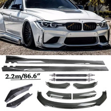 Carbon Fiber Front Bumper Lip Spoiler Side Skirt Universal For Bmw Body Kits