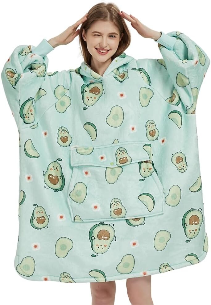 Luxurious Avocado Wearable Blanket Oversized Hoodie for Cozy