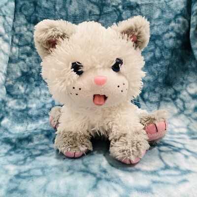 CABBAGE PATCH KIDS Adoptimals Kitten White Fray Blue Eyes 9'' Plush  No Sound