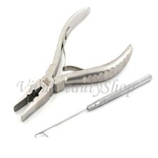 Clamp Pliers Needle Tool for Micro Ring Link Tube I Stick Human Hair Extensions