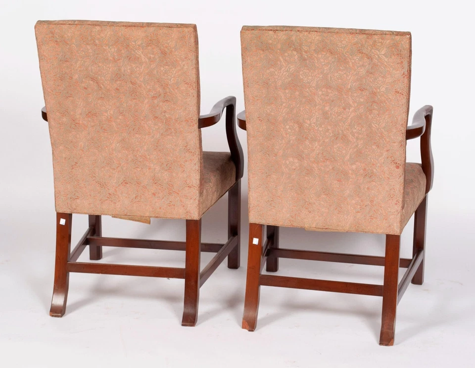 Par de sillones Kittinger Williamsburg caoba Chippendale CW 171 Foto 3 de 4