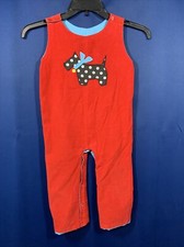 Smocked Gems size 3 reversible Rumper Dog Tractor