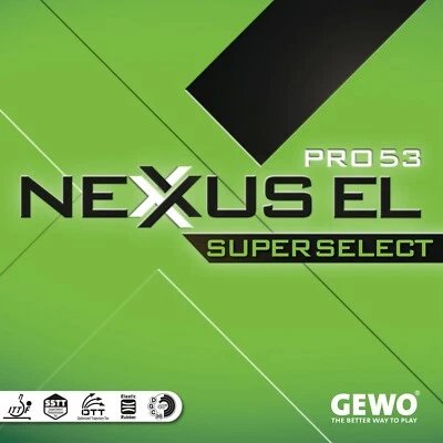 Gewo Nexxus EL Pro 53 SuperSelect table tennis rubber, 2.2 mm (Maximum) thicknes